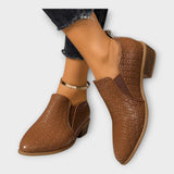 Veronika – Eleganckie Buty Slip-On z Niskim Obcasem