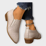 Veronika – Eleganckie Buty Slip-On z Niskim Obcasem