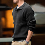 Tomáš – Sweter z dzianiny polo dla mężczyzn
