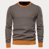 Tomáš – Sweter Pleciony z Wycięciami dla Mężczyzn