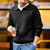 Tomáš – Sweter z dzianiny polo dla mężczyzn