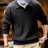 Tomáš – Sweter z dzianiny polo dla mężczyzn