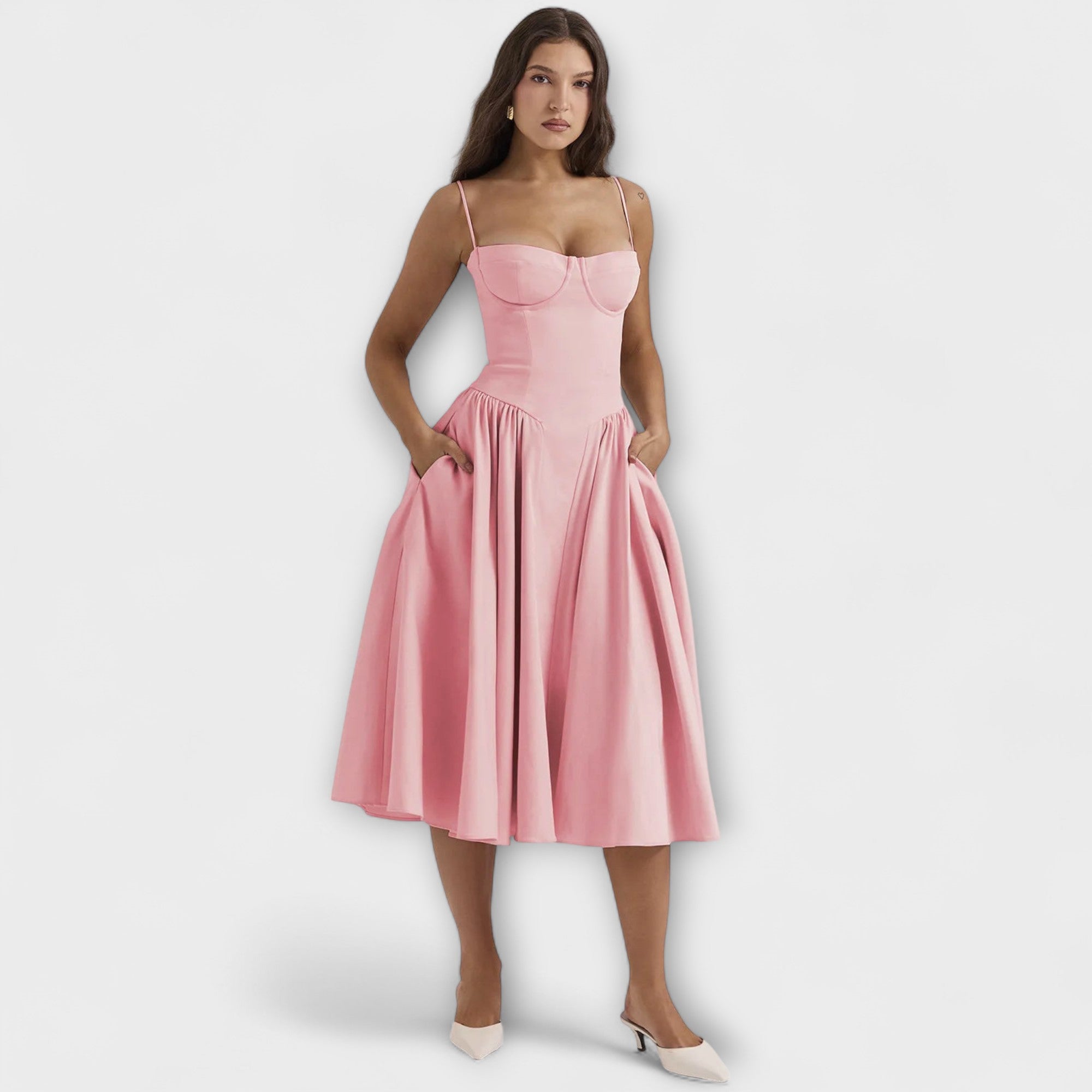 Rosalie - Elegancka sukienka koronkowa bez rękawów