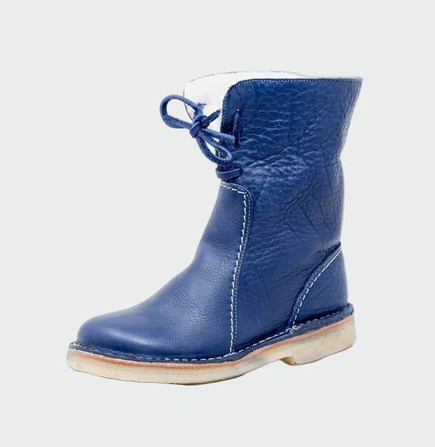 Wodoodporne skórzane buty z wełnianą podszewką