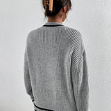 Marina | Pasiasty sweter dzianinowy z wzorem waffle