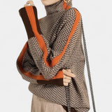 Eleanor – Elegancki sweter z golfem o nowoczesnym wzorze