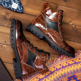 Adéla – Skórzane Buty Krokodylowe