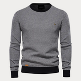 Tomáš – Sweter Pleciony z Wycięciami dla Mężczyzn