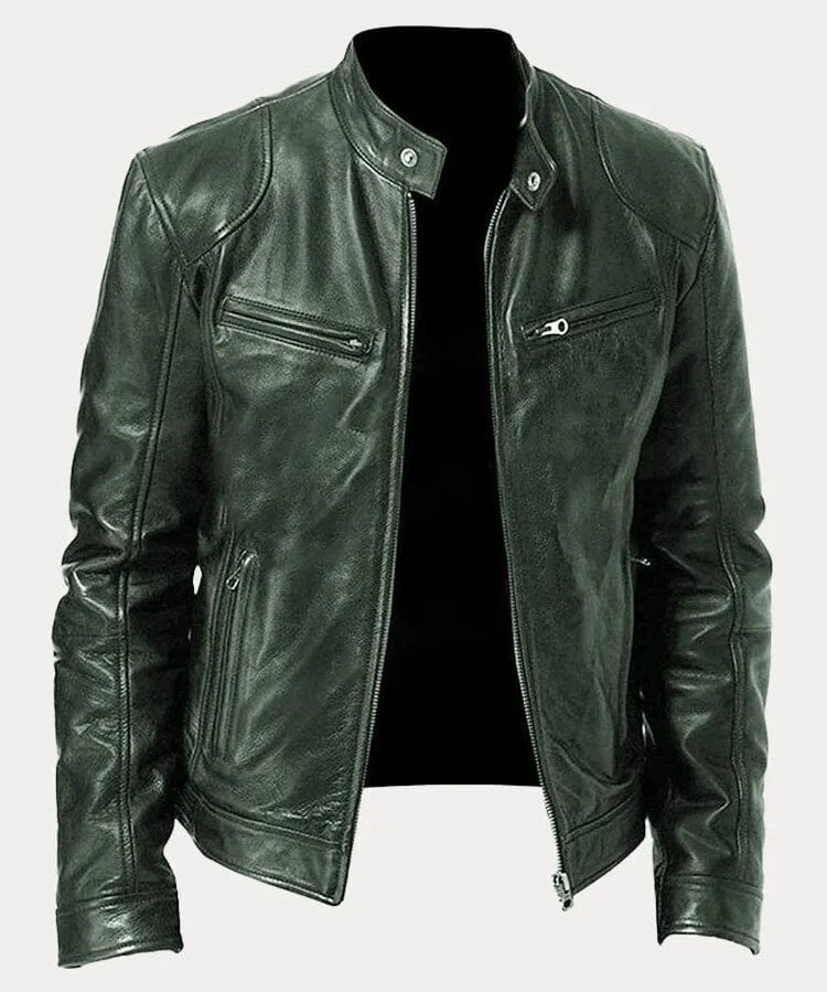 Viktor – Casual Skórzana Kurtka Ponadczasowy Design