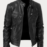 Viktor – Casual Skórzana Kurtka Ponadczasowy Design