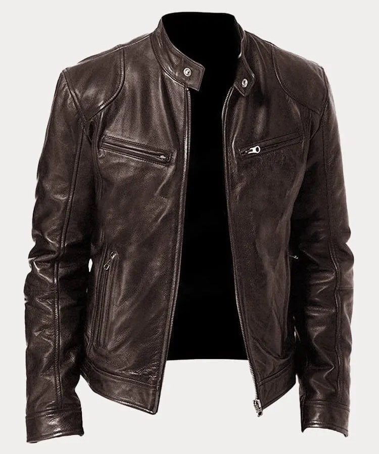 Viktor – Casual Skórzana Kurtka Ponadczasowy Design
