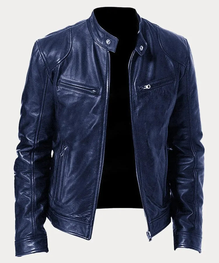 Viktor – Casual Skórzana Kurtka Ponadczasowy Design