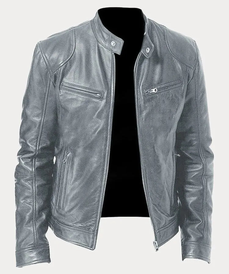 Viktor – Casual Skórzana Kurtka Ponadczasowy Design