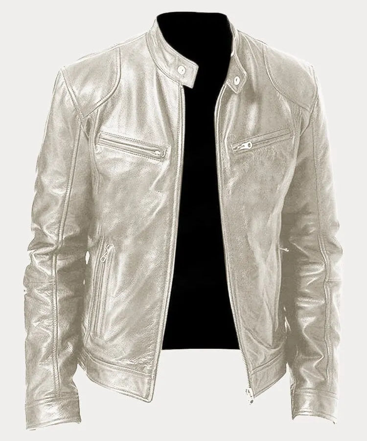 Viktor – Casual Skórzana Kurtka Ponadczasowy Design