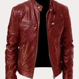 Viktor – Casual Skórzana Kurtka Ponadczasowy Design