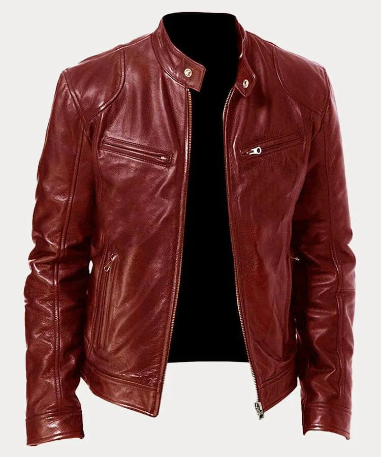 Viktor – Casual Skórzana Kurtka Ponadczasowy Design