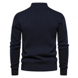 Martin – Elegancki Sweter z Zamkiem przy Szyi