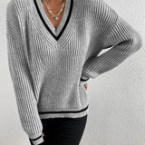 Marina | Pasiasty sweter dzianinowy z wzorem waffle