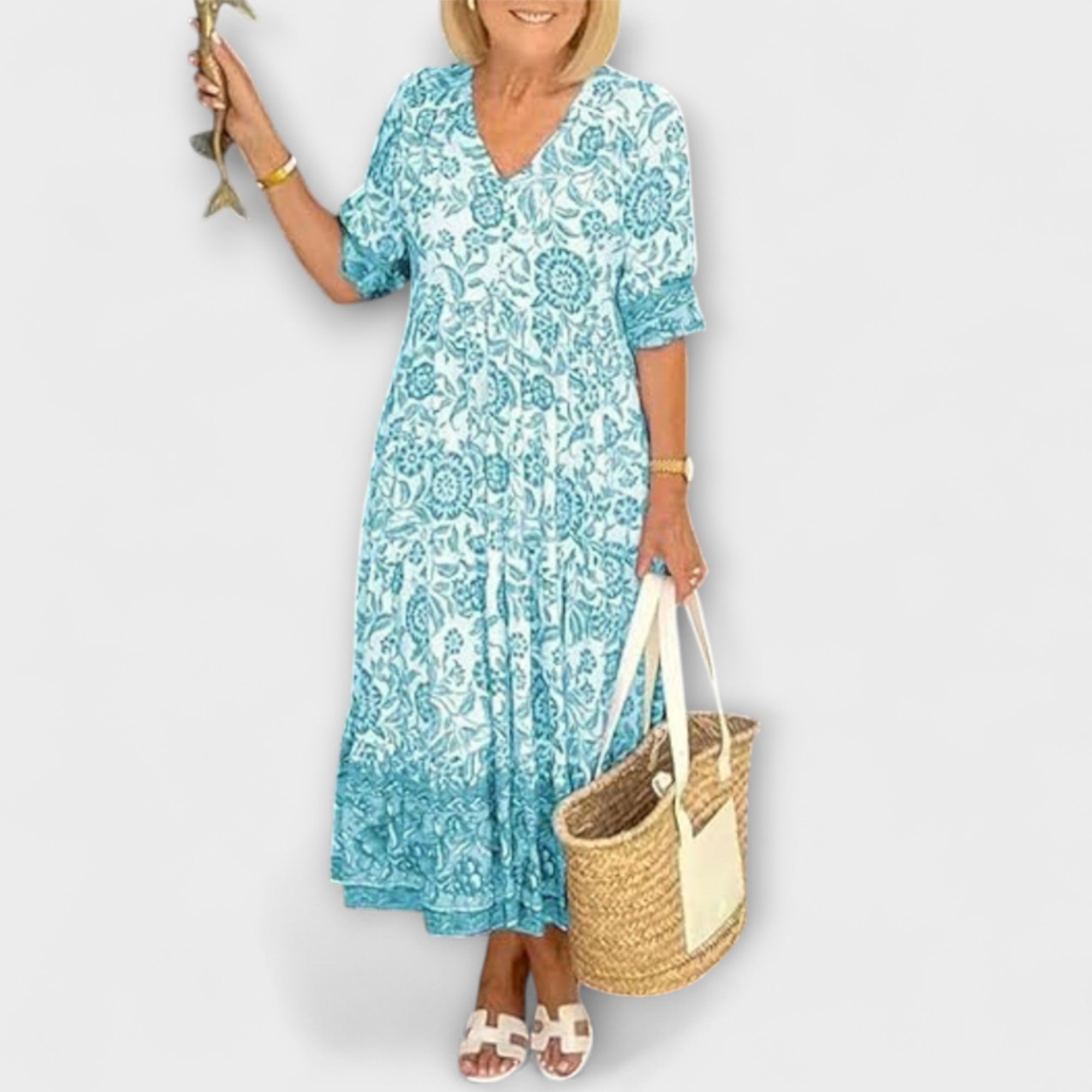 Caitlin - Elegancka sukienka w kwiaty o zwiewnym designie