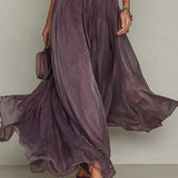 Izabella | Eleganta vintage šifona maxi kleita