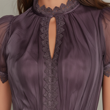 Izabella | Eleganta vintage šifona maxi kleita