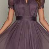 Izabella | Eleganta vintage šifona maxi kleita