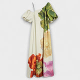 Melodie - Asymmetric floral maxi dress