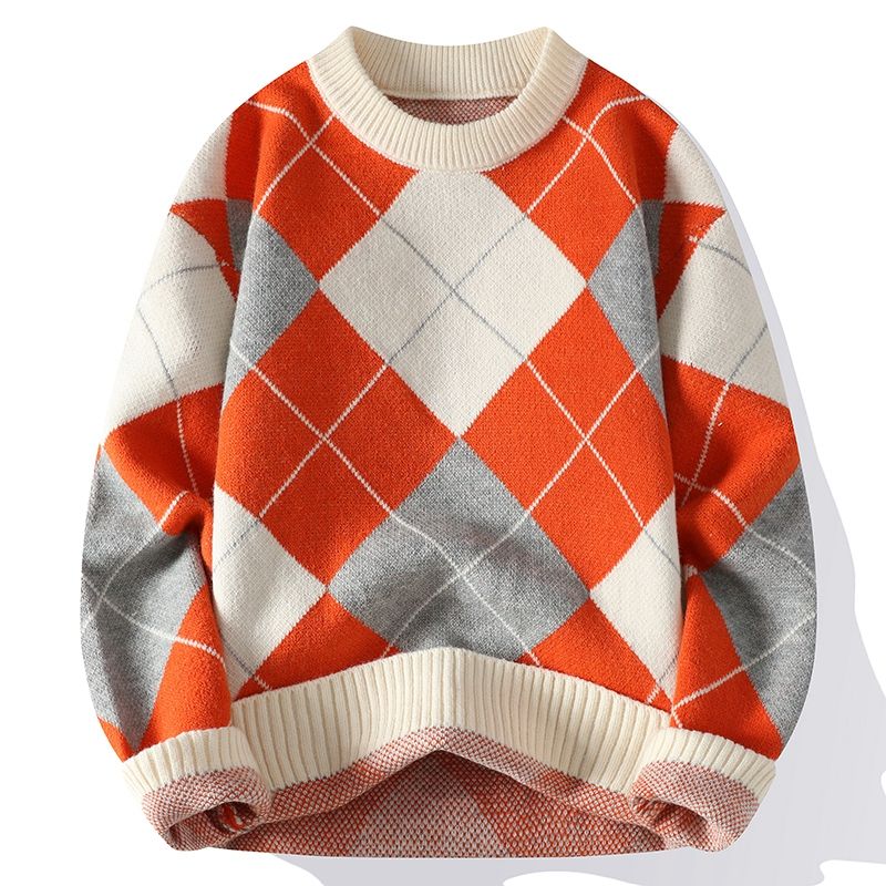 Tomáš – Kostkowany Sweter dla Mężczyzn