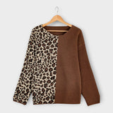 Marina - Luźny sweter w leoparda
