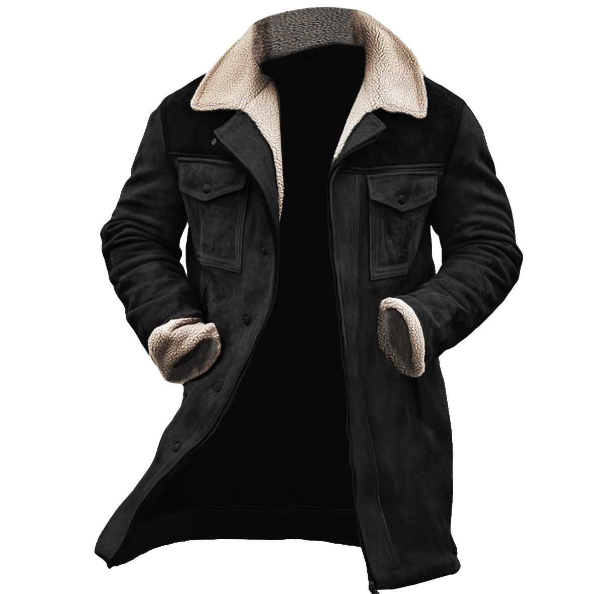 Kraveno - Vintage outdoor płaszcz z wieloma kieszeniami