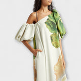 Melodie - Asymmetric floral maxi dress