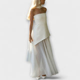 Goldie - Maxi Sukienka z Chiffonu