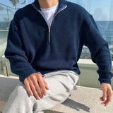 Lukáš – Sweter z Polo Zippem dla Mężczyzn