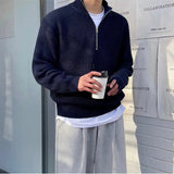 Lukáš – Sweter z Polo Zippem dla Mężczyzn