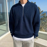 Lukáš – Sweter z Polo Zippem dla Mężczyzn