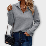 Vilja - Sweter z polo zamkiem