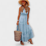 Lola - Maxi sukienka z boho koronką