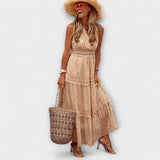 Lola - Maxi sukienka z boho koronką
