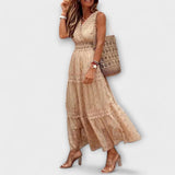 Lola - Maxi sukienka z boho koronką