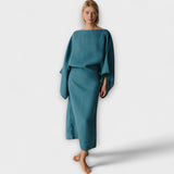 Dana - Sukienka kimono wykonana z lnu i bawełny