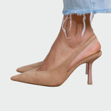 Sára Sofistikowane Sandały Slingback Wąski Nosek