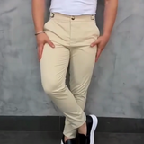 Massimo - Męskie Slim Fit Stretch Spodnie