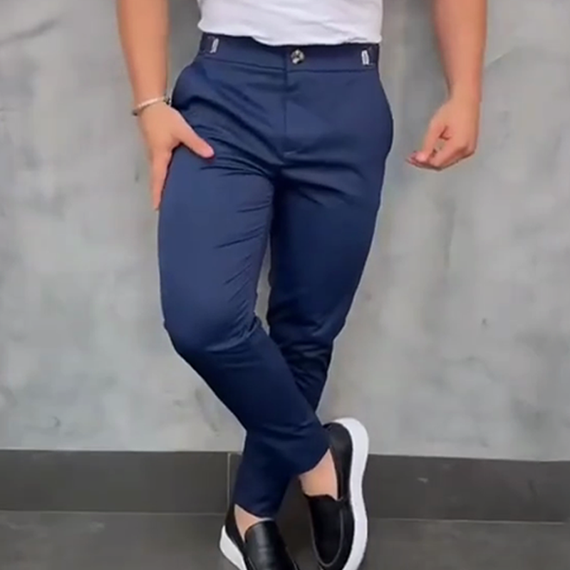 Massimo - Męskie Slim Fit Stretch Spodnie