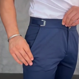 Massimo - Męskie Slim Fit Stretch Spodnie