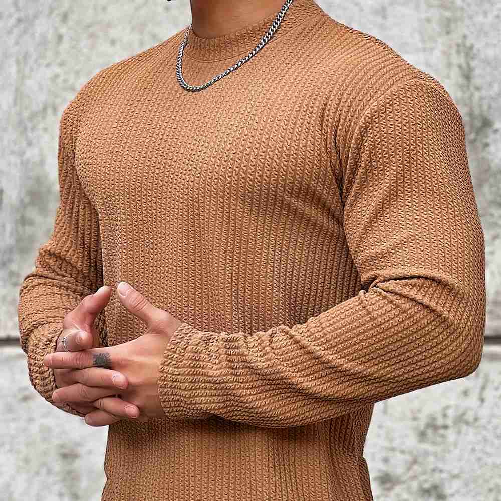 Tomáš – Męski Sweter z Okrągłym Dekoltem