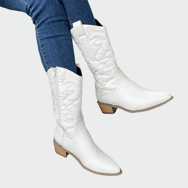 Metaliczne kowbojskie buty